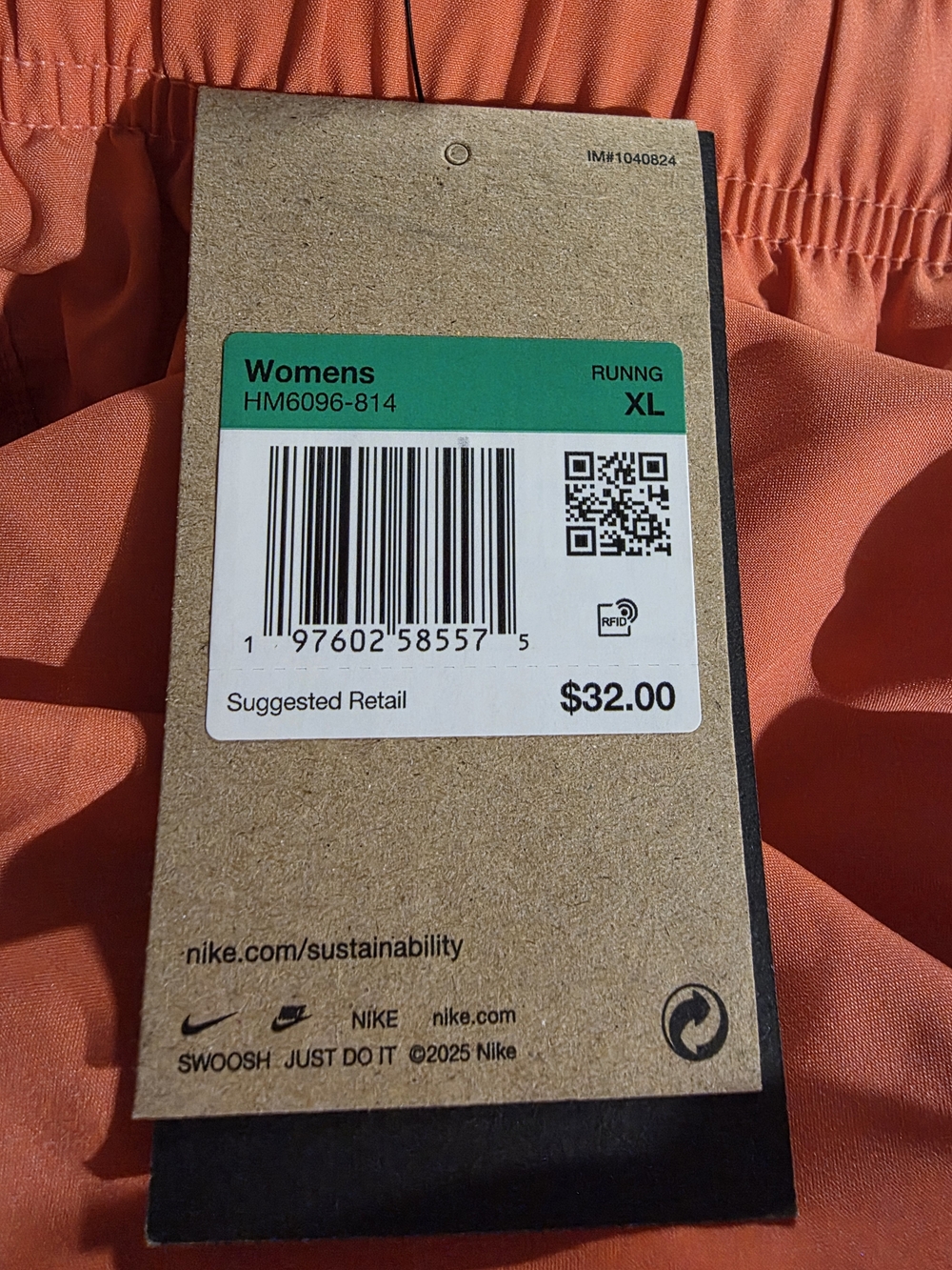 Nike Tempo Women's Brief Lined Running Shorts Coral Size XL NWT - Picture 8 of 8